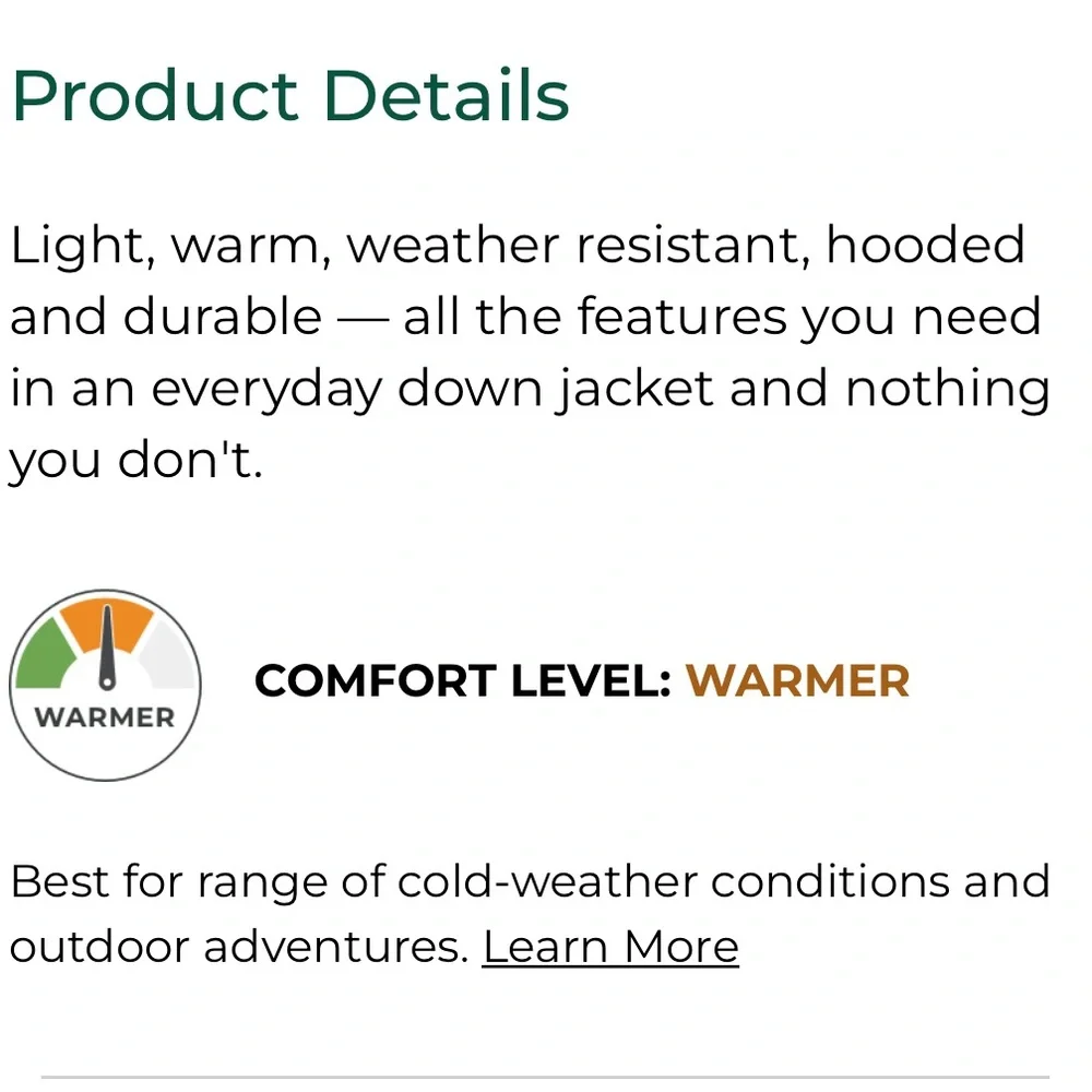 L.L. Bean Colorblock Down Hooded Jacket - Orange, Red, Blue - Picture 4 of 6